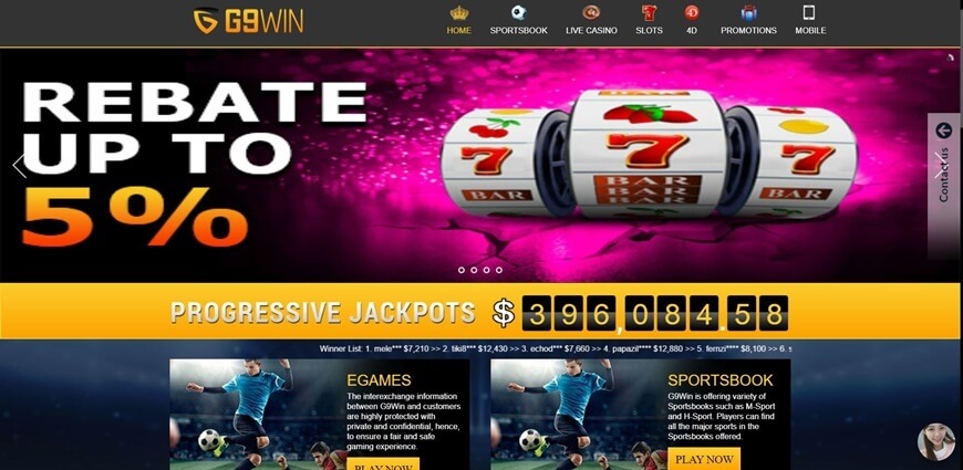 G9win | Place Your Bets And Get Your Wins 1 The home page