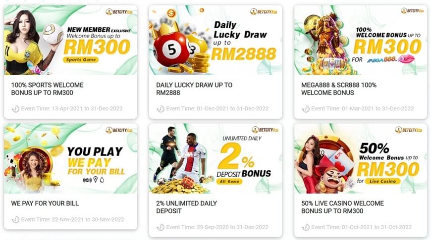 BetCityAsia | A Trusted Singapore Online Betting Bookie 2024 Reviews 7 There are many promotions
