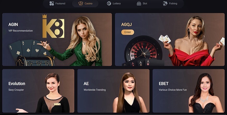 The online casino K8 game is one of the most popular game types