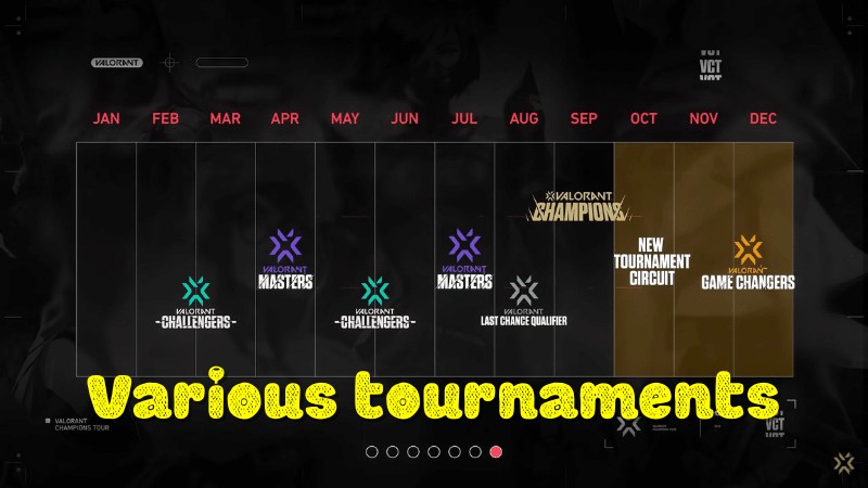 Various tournaments Valorant game