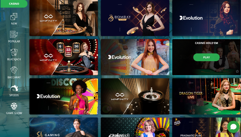 22bet live casino