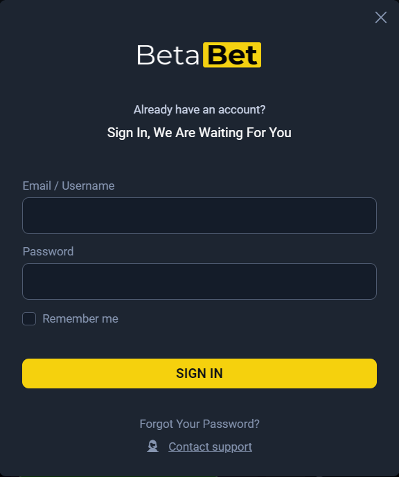 Login BETABET