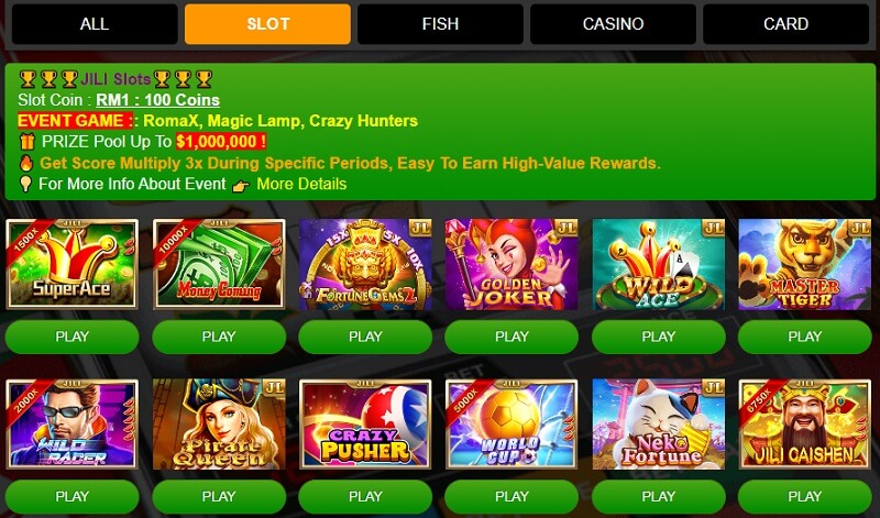 Exciting online slot machine games by Bonus888 bet